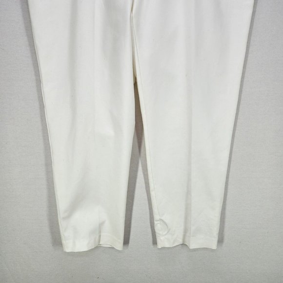 Liz Claiborne Womens Ankle Capri Stretch Pants Size 18 Career Emma Classic White - Picture 10 of 15